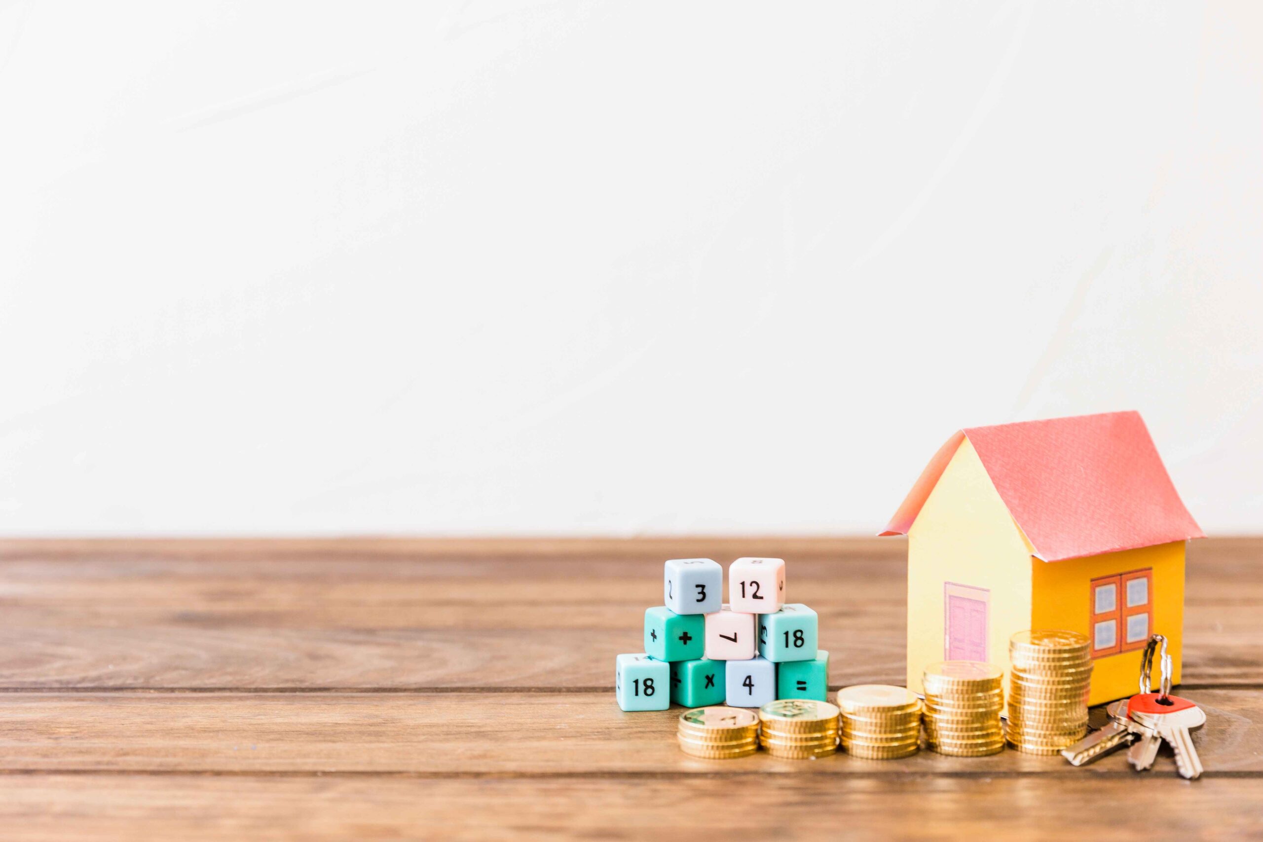 Symbols representing a mortgage euros